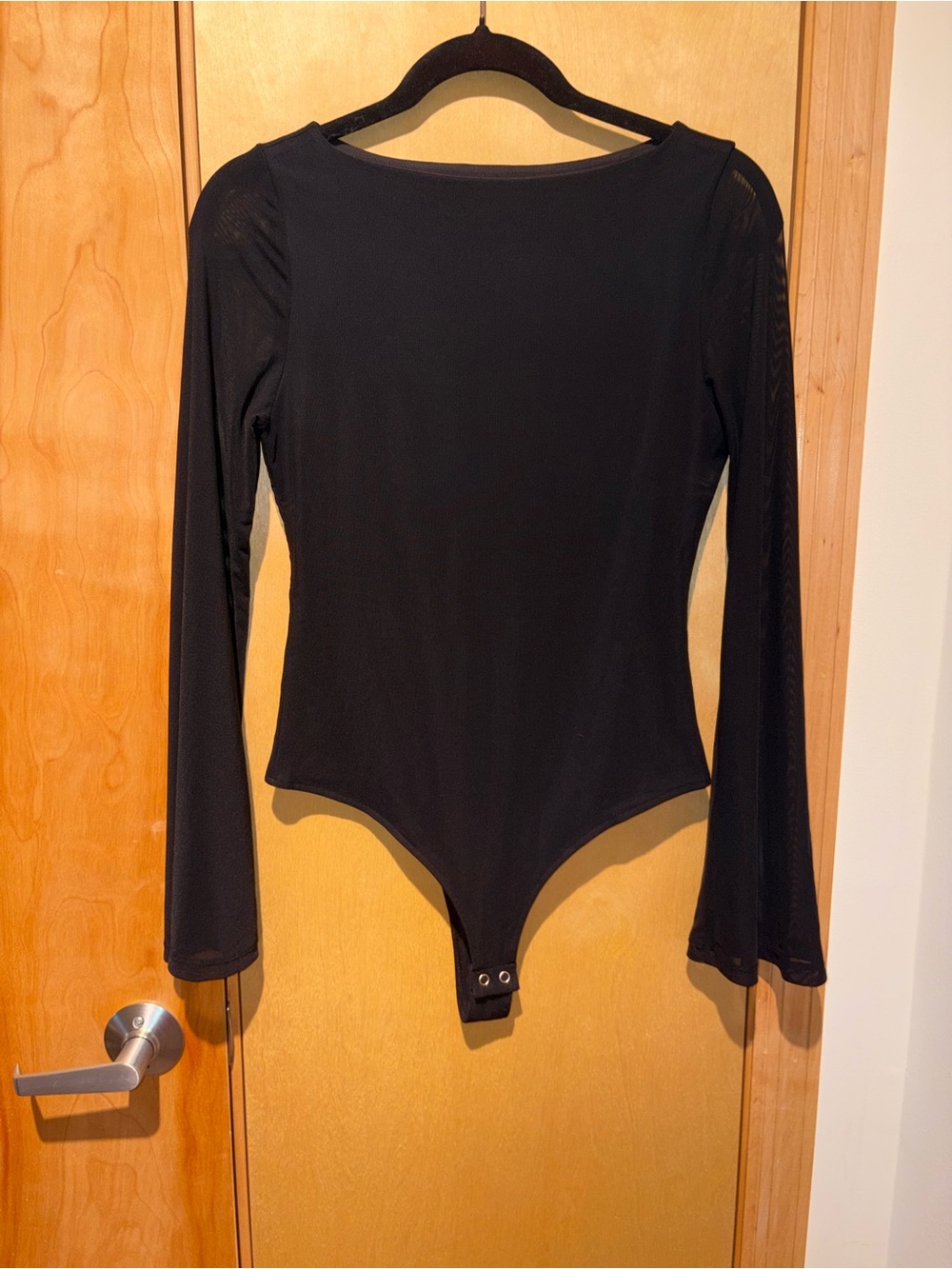 ReoRia Black Long Sleeve Bodysuit